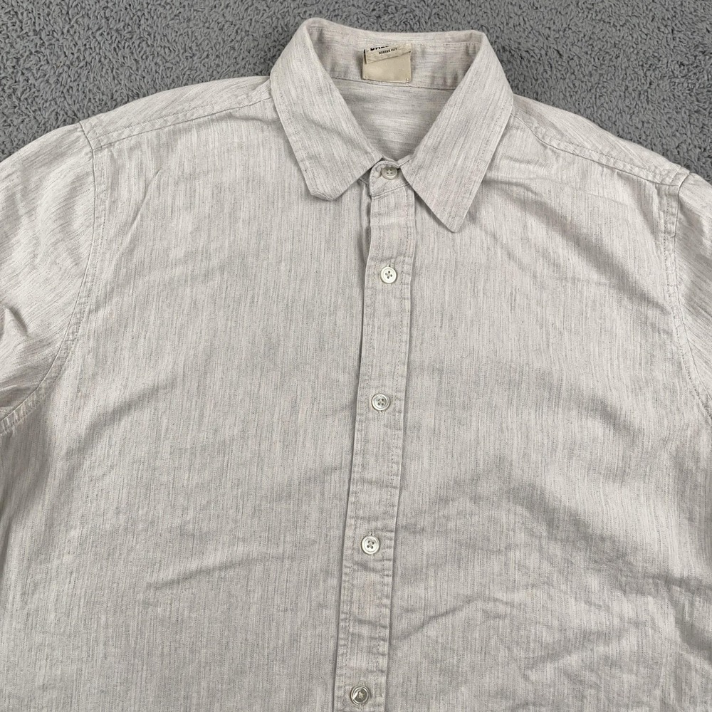 Baldwin Kansas City Shirt Mens Small Gray Short Sleeve Button Up Lightweight